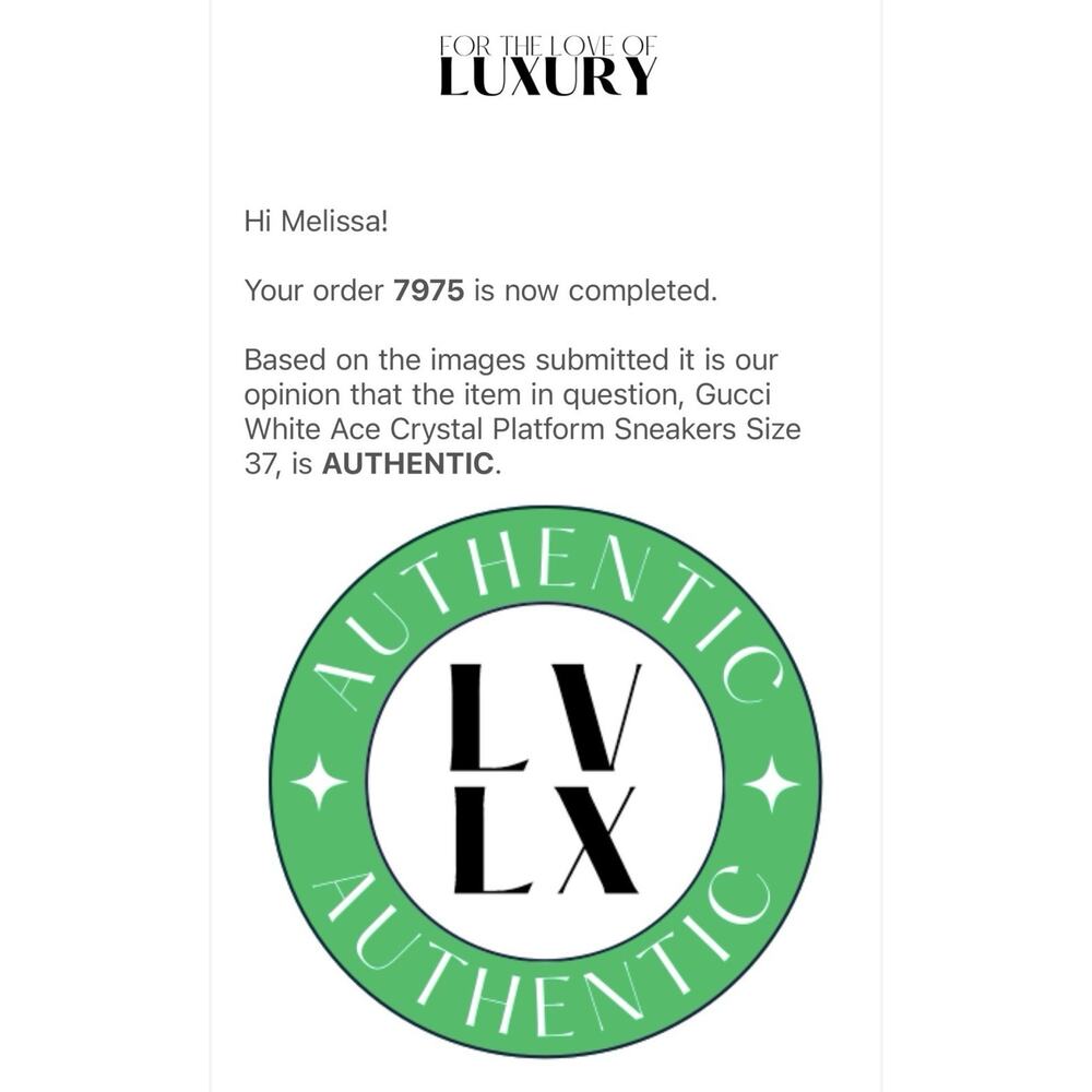 Gucci Ace Platform Sneakers Crystal Embellished Leather Size 37 - Picture 16 of 16